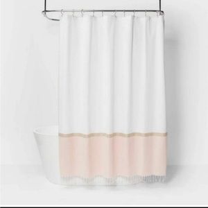 Gold and Pink Shower Curtain